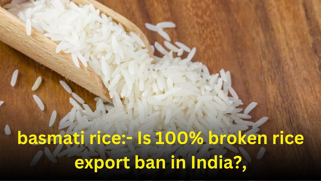 basmati rice:- Is 100% broken rice export ban in India?,